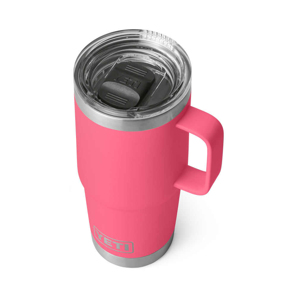 YETI Rambler 20oz Travel Mug: Tropical Pink
