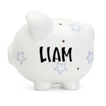 Blue Paper Star Piggy Bank