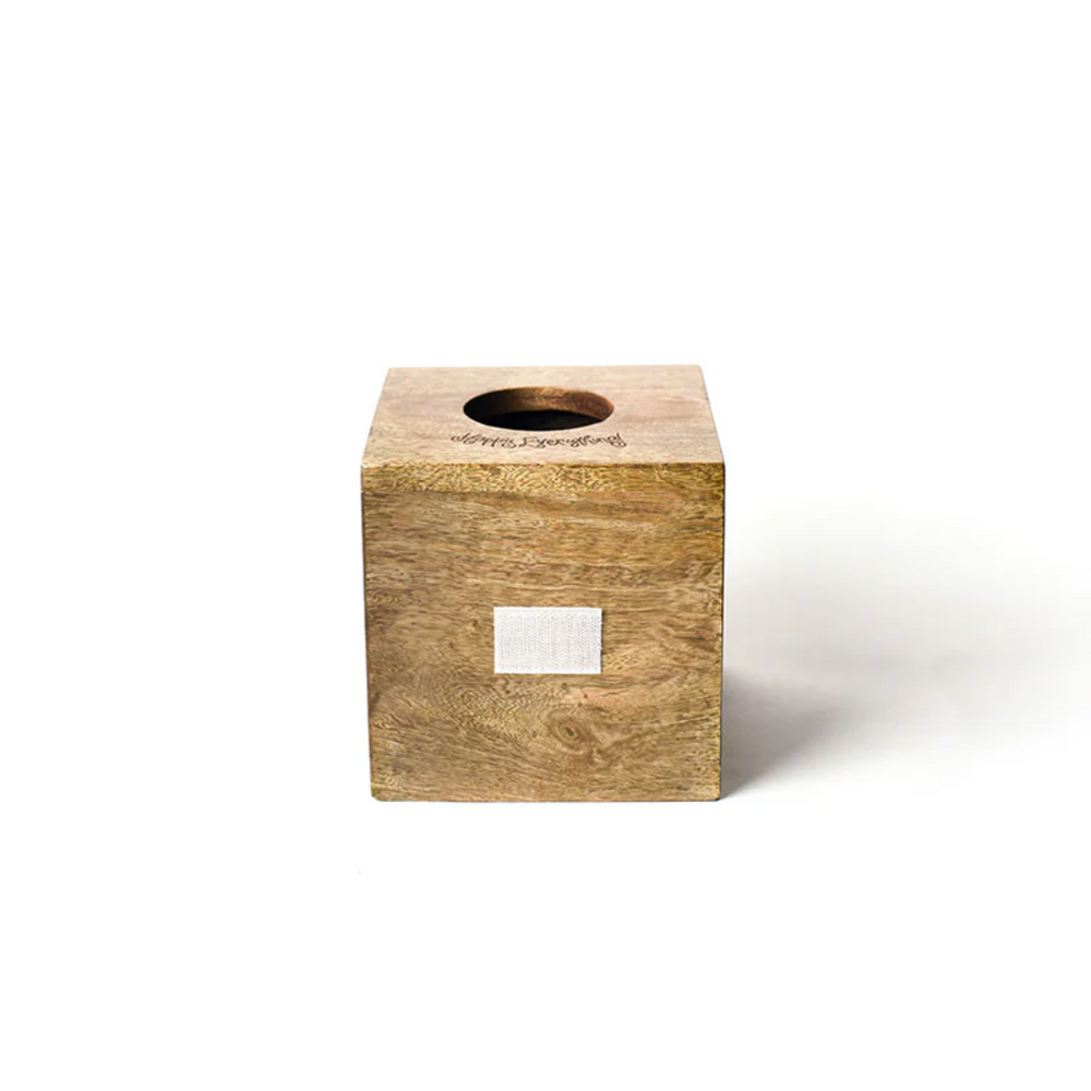 Wooden Mini Happy Everything!™ Square Tissue Box