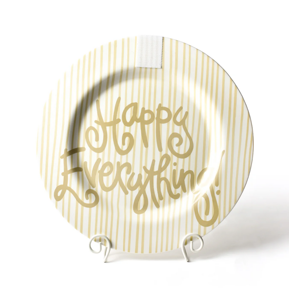 Neutral Skinny Stripe Happy Everything!™ Big Round Platter