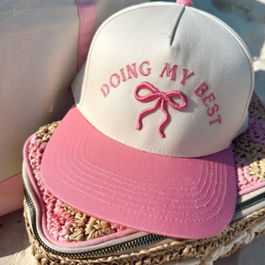 Doing My Best Pink Vintage Trucker Hat