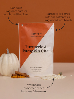 NOTES Candle Refill Kit | Turmeric & Pumpkin Chai