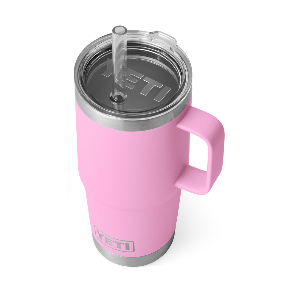 YETI Rambler 26oz Water Bottle with Straw Cap Power Pink (Limited Edition)  New