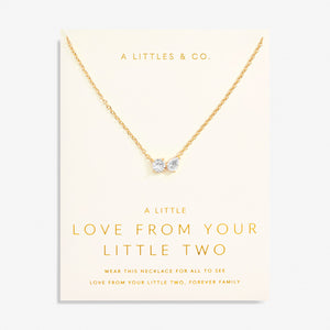 A Little 'Love From Your Little Two' Necklace in Gold-Tone Plating