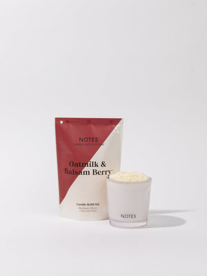 NOTES Candle Refill Kit | Oatmilk & Balsam Berry